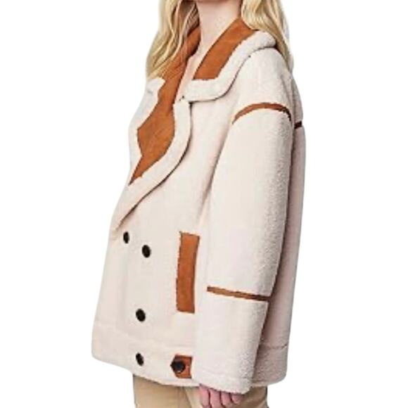 BlankNYC Out of Town Long Sherpa Bonded Jacket, Size L, New with Tag - Picture 3 of 16